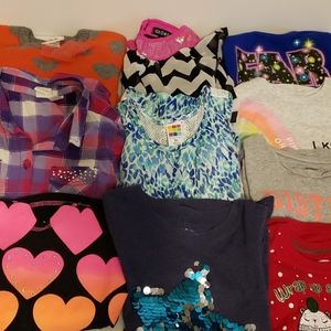 Lot of 10 Girls Shirts Size 5